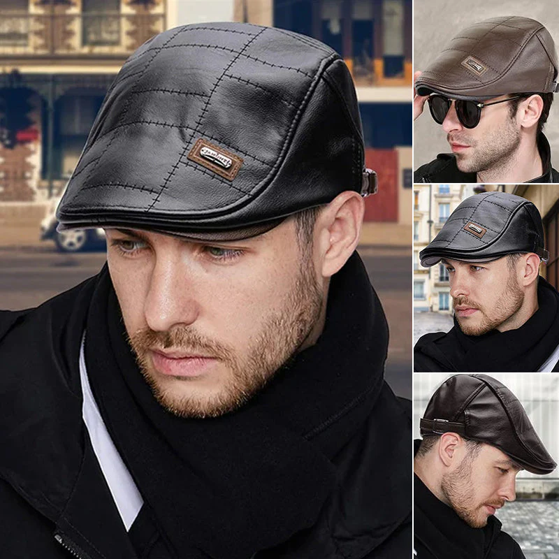 New Trendy Leather Beret - Image 12