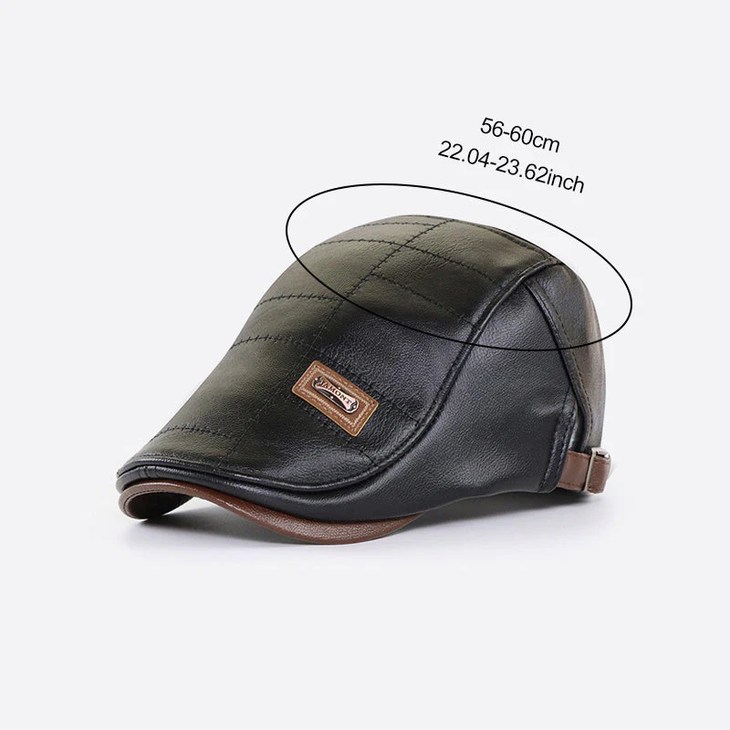 New Trendy Leather Beret - Image 14