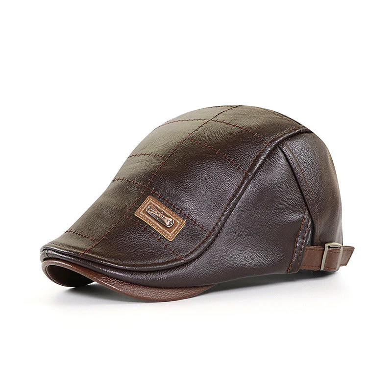 New Trendy Leather Beret - Image 15