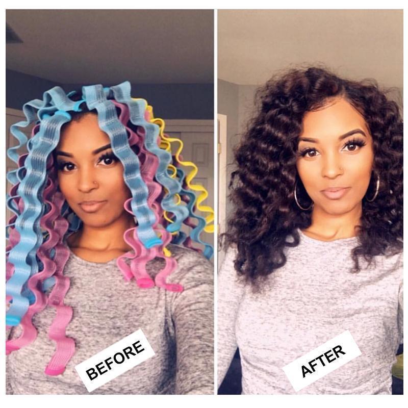 No-heating Hair Spiral Styling Curlers - 12 Pcs - Image 2