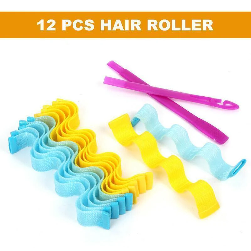 No-heating Hair Spiral Styling Curlers - 12 Pcs - Image 7