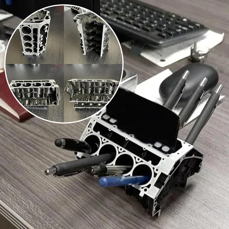 Original V8 Pengine | Engine Block Pen & Business Card Holder - Image 2
