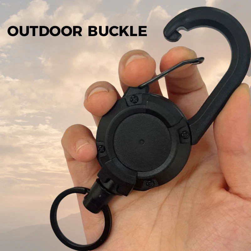 Outdoor Automatic Retractable Wire Rope Luya Tactical Keychain - Image 4