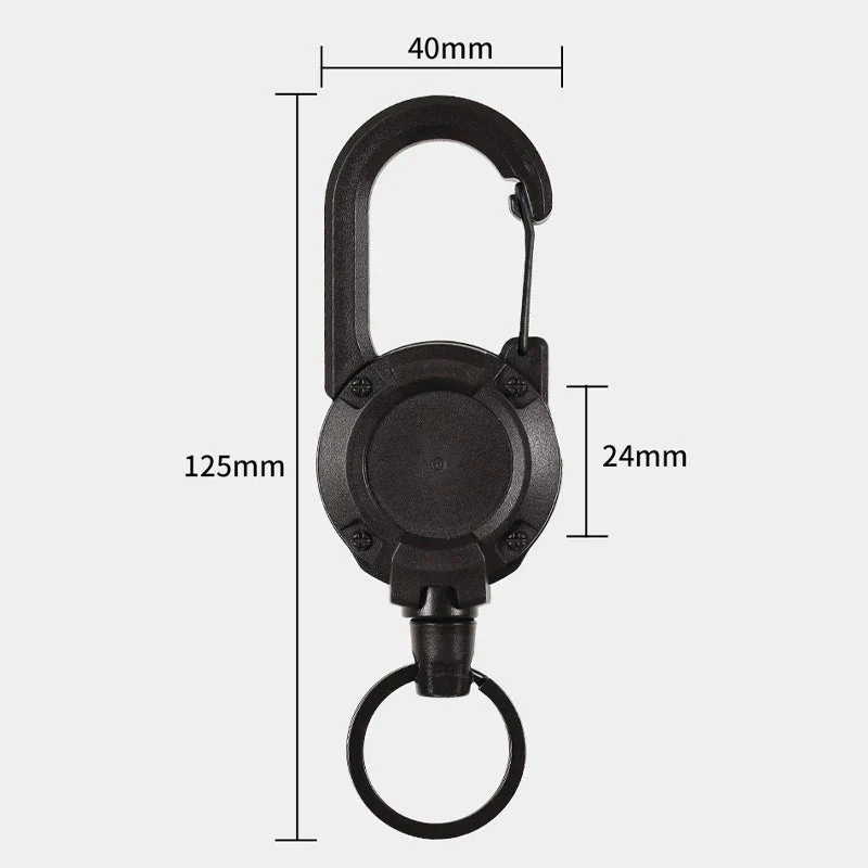 Outdoor Automatic Retractable Wire Rope Luya Tactical Keychain - Image 7