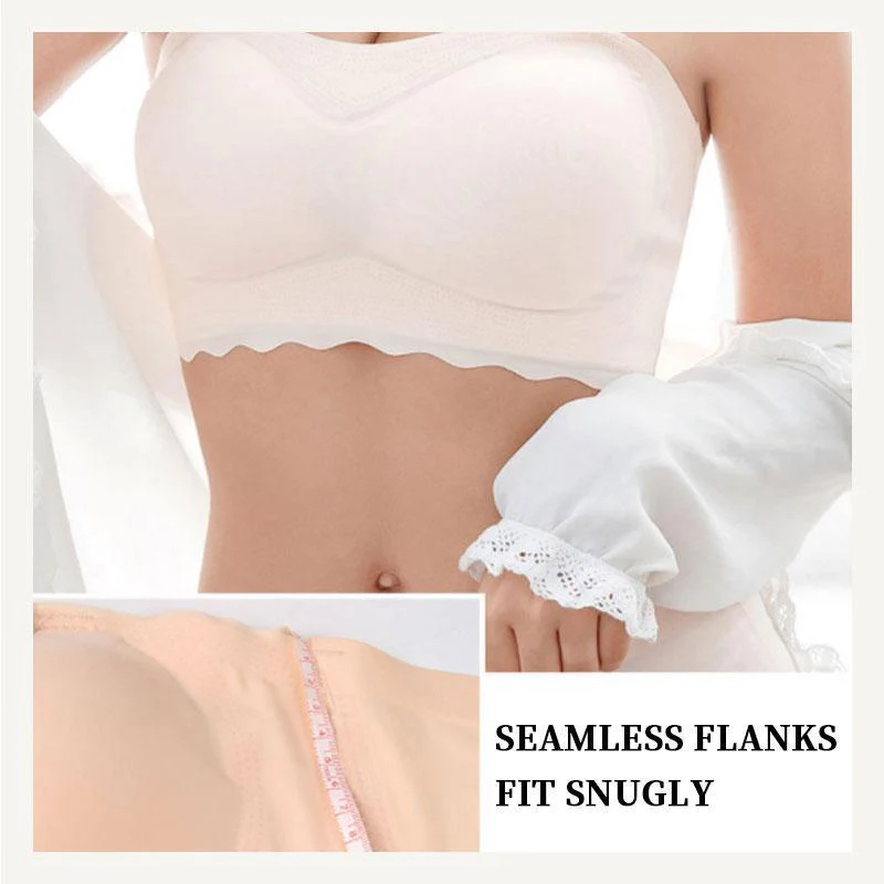 Oversized Elastic Non-slip Strapless Ice Silk Bra - Image 4