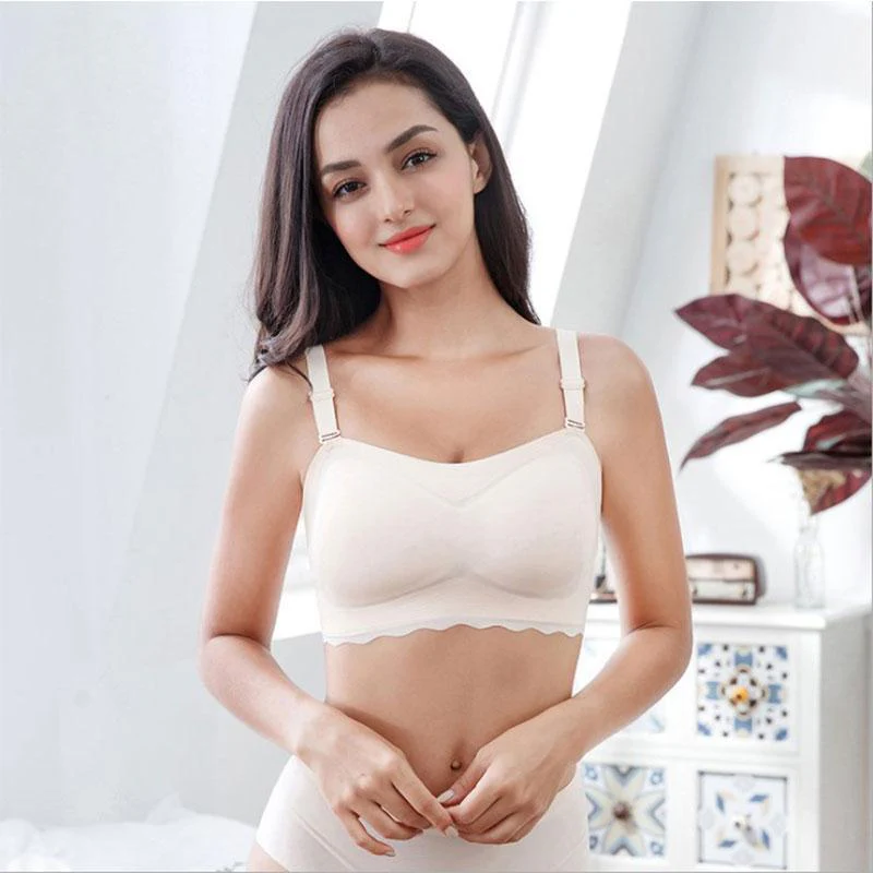 Oversized Elastic Non-slip Strapless Ice Silk Bra - Image 6