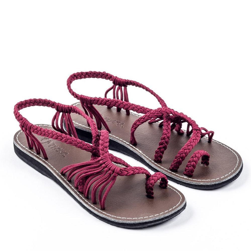 Palm Leaf Flat Sandals for Women, 1 Pair - Image 12
