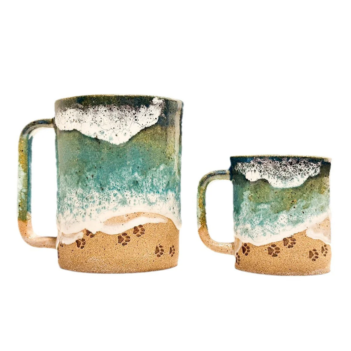 Paw Print Ocean Shoreline Mug - Image 5