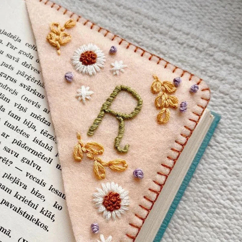 Personalized Hand Embroidered Corner Bookmark - Image 4