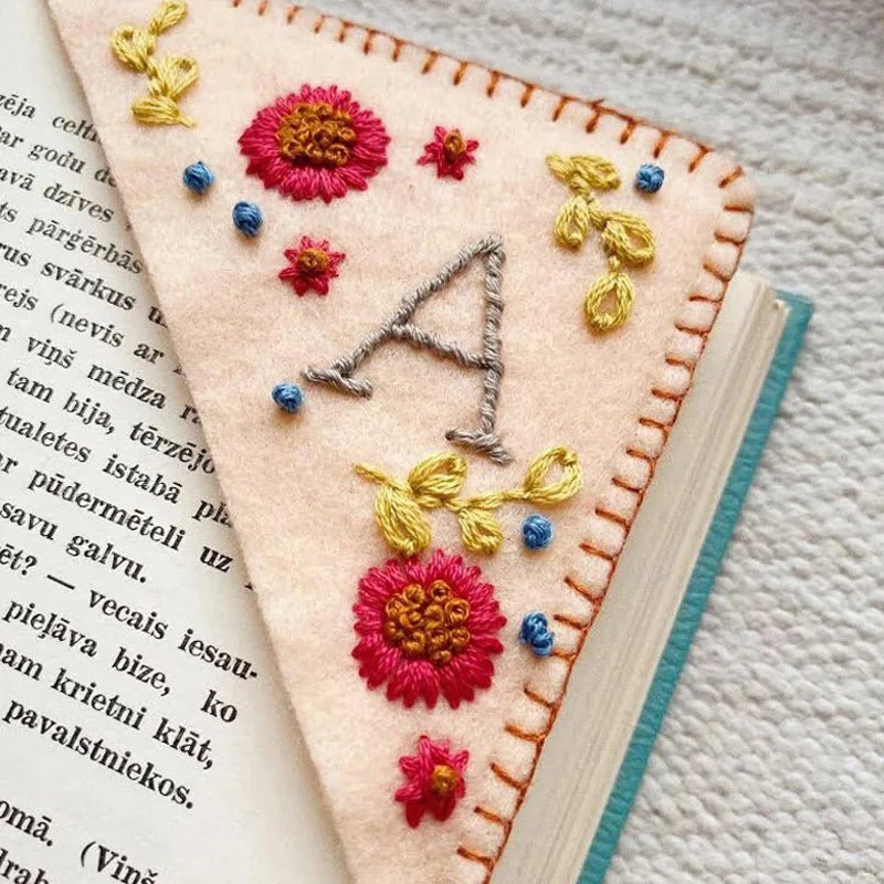Personalized Hand Embroidered Corner Bookmark - Image 6