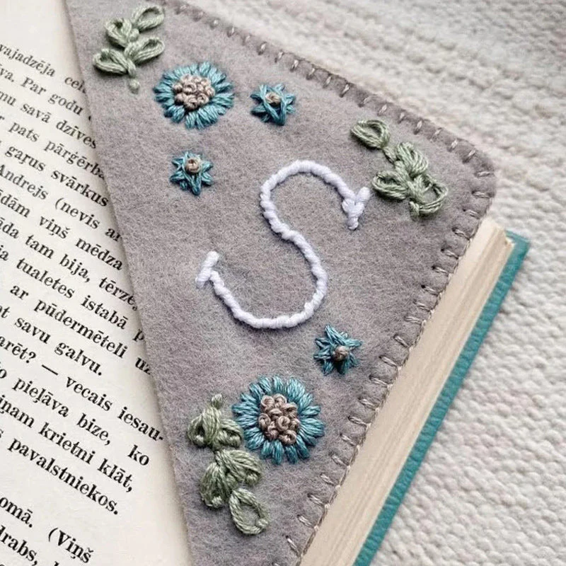 Personalized Hand Embroidered Corner Bookmark - Image 7