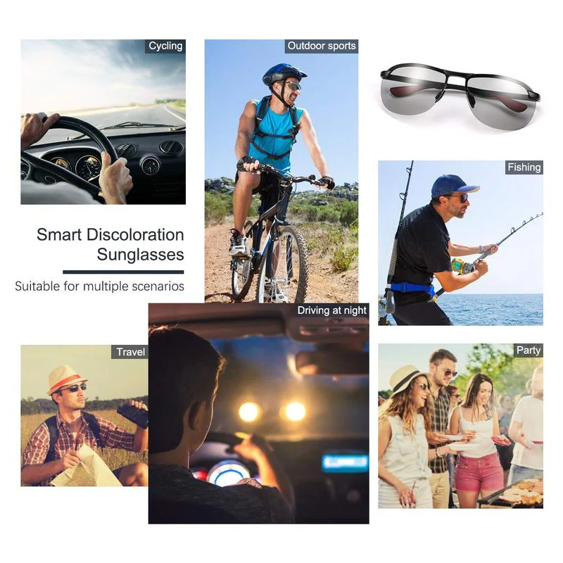 Photochromic Sunglasses with Anti-glare Polarized Lens - Image 4