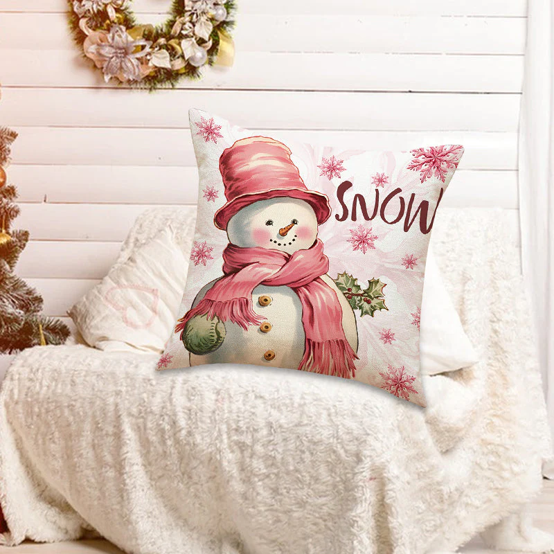 Pink Christmas Pillow Covers - Image 8