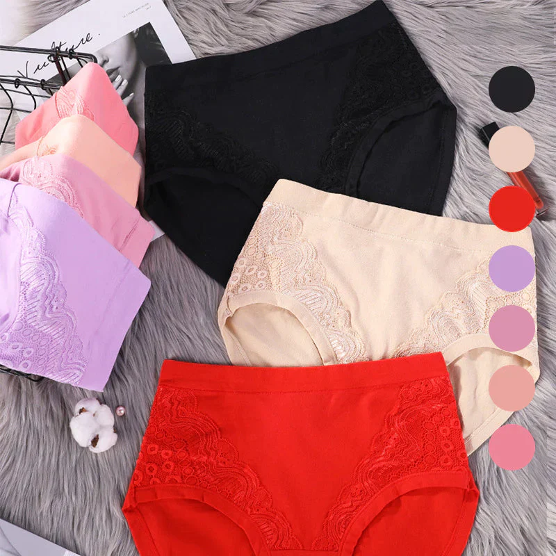 Plus Size High Waist Leak Proof Cotton Panties - Image 3