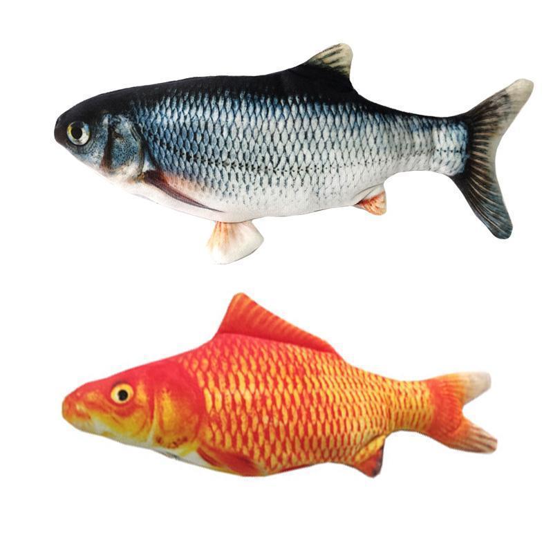 Plush Simulation USB Charging Cat Fish Toy - Image 3