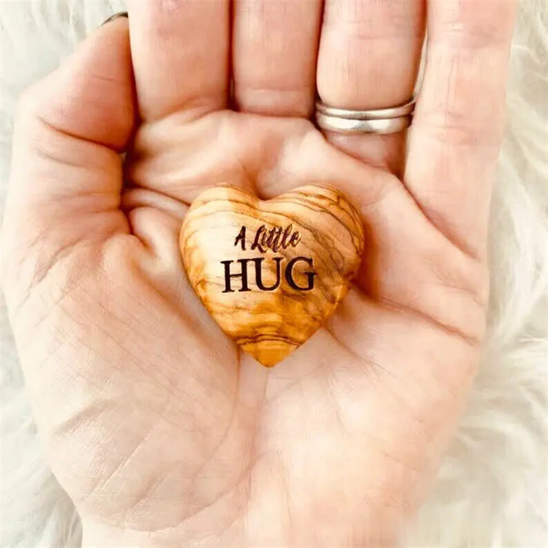 Pocket Hug Wooden Heart Token - Image 2