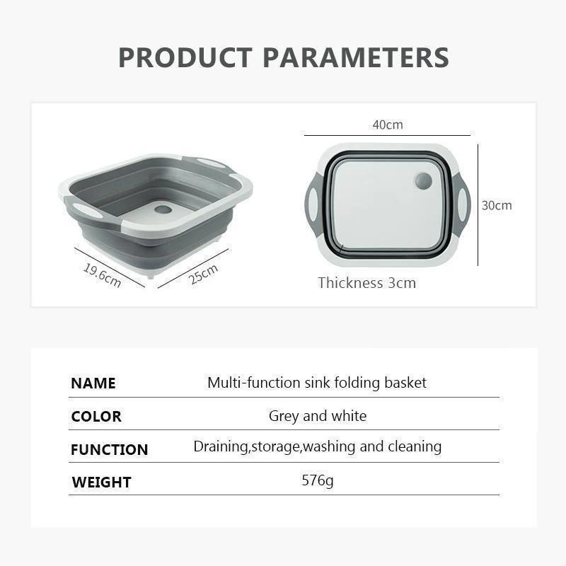 Portable Multi-function Collapsible Dish Tub - Image 6