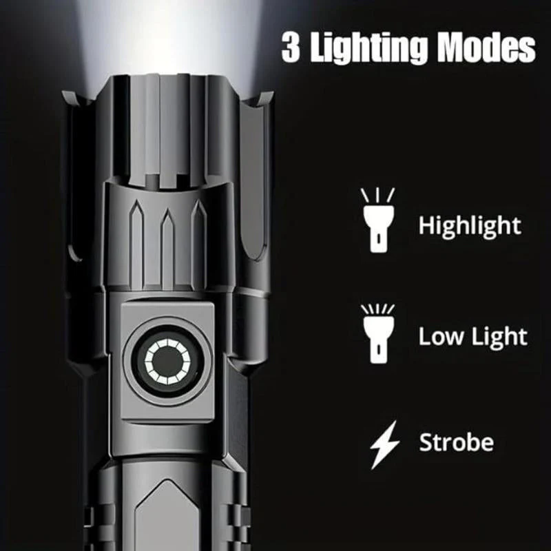 Portable USB Rechargeable Powerful Flashlight - Image 3