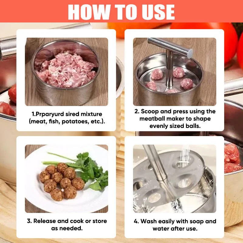 PRE-SALE 20 DAYS - Stainless Steel Meatball Maker - Image 6