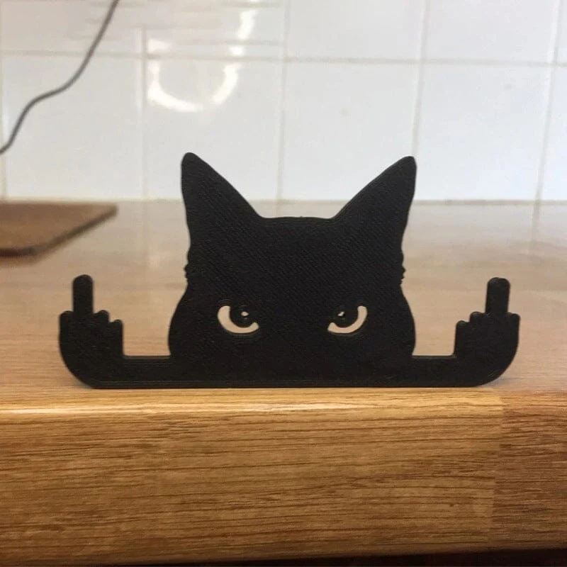 Pre-Sale>>Black Peeping Cat Ornament - Image 12