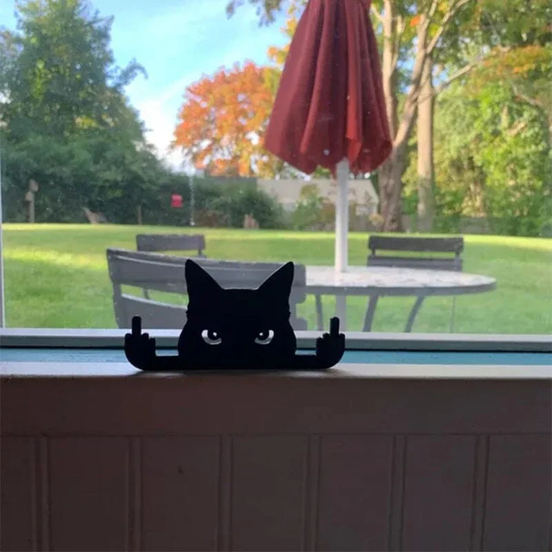 Pre-Sale>>Black Peeping Cat Ornament - Image 3