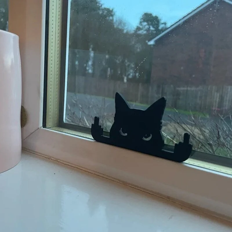 Pre-Sale>>Black Peeping Cat Ornament - Image 6