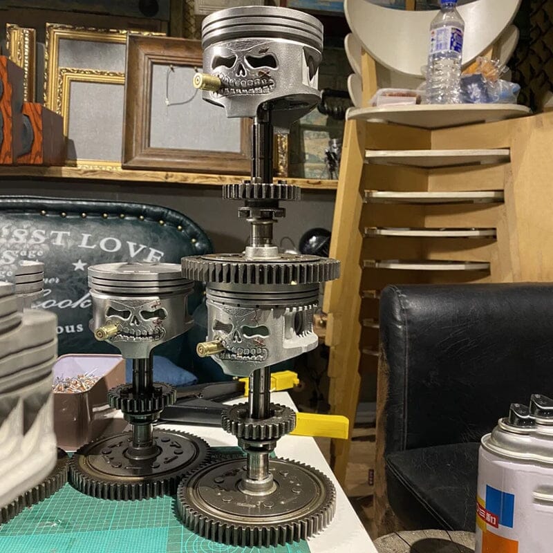 Pre-Sale>>Piston Skull Face Sculpture - Image 4