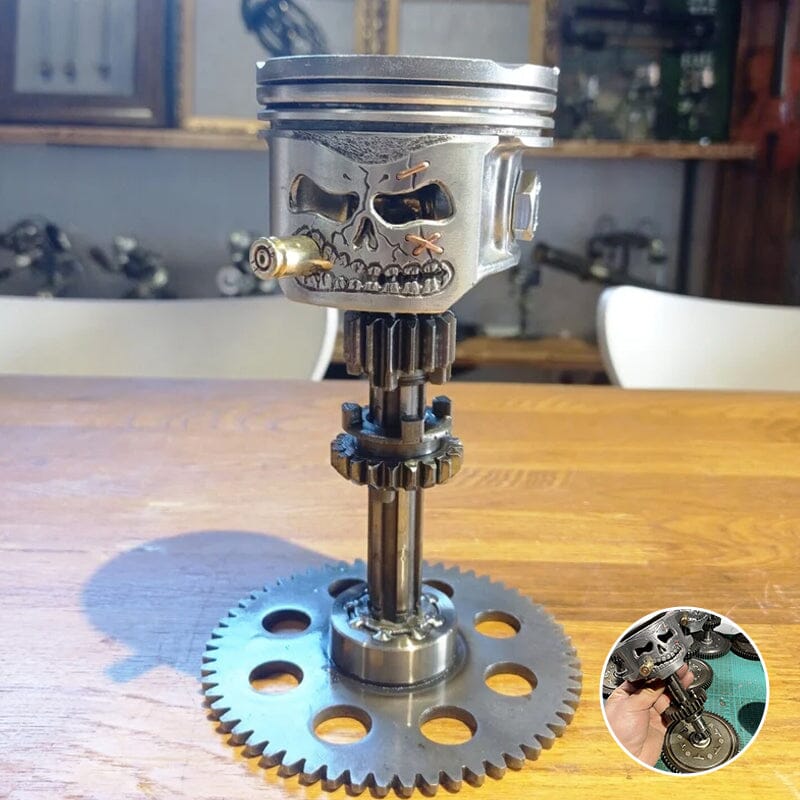 Pre-Sale>>Piston Skull Face Sculpture - Image 5