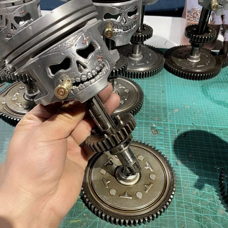 Pre-Sale>>Piston Skull Face Sculpture - Image 7