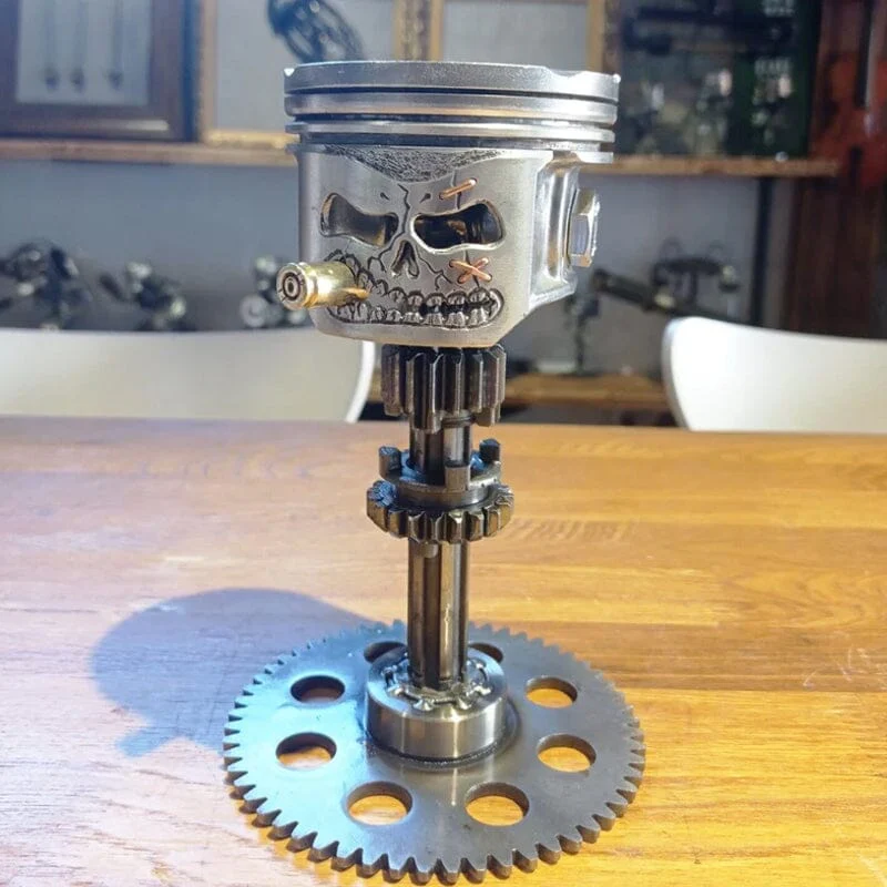 Pre-Sale>>Piston Skull Face Sculpture - Image 8