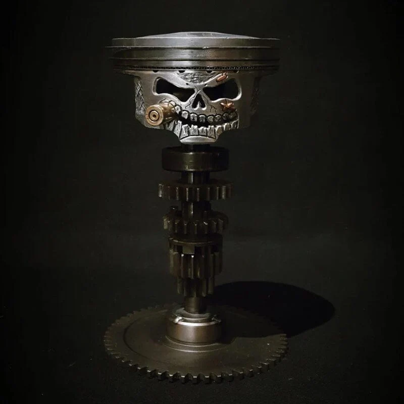 Pre-Sale>>Piston Skull Face Sculpture - Image 9