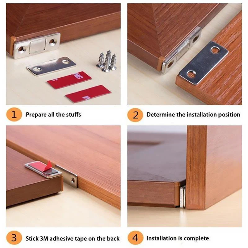 Punch-free Magnetic Door Closer, 5 pcs - Image 4