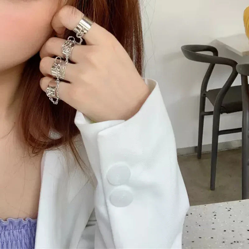 Punk Chain Combination Ring - Image 3
