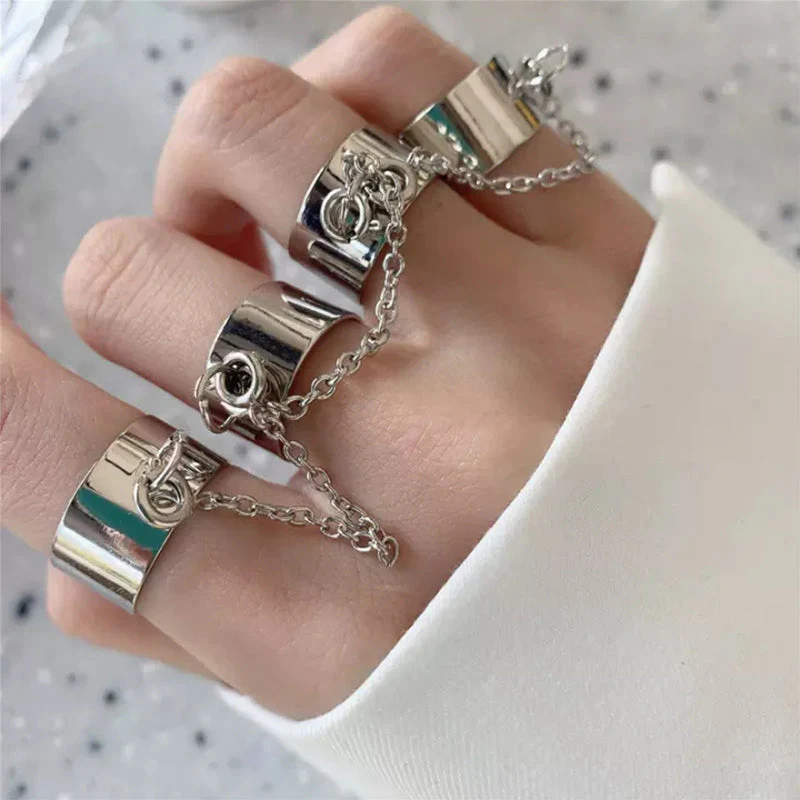 Punk Chain Combination Ring - Image 4