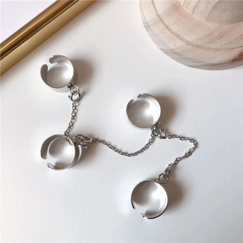 Punk Chain Combination Ring - Image 5