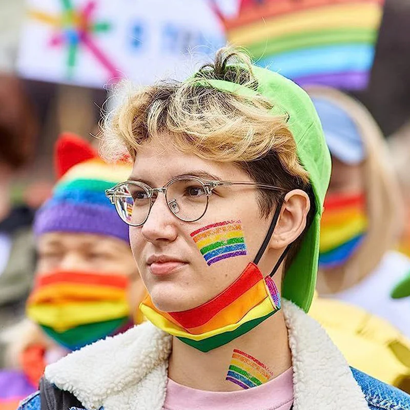 Rainbow Face Body Paint - Image 14