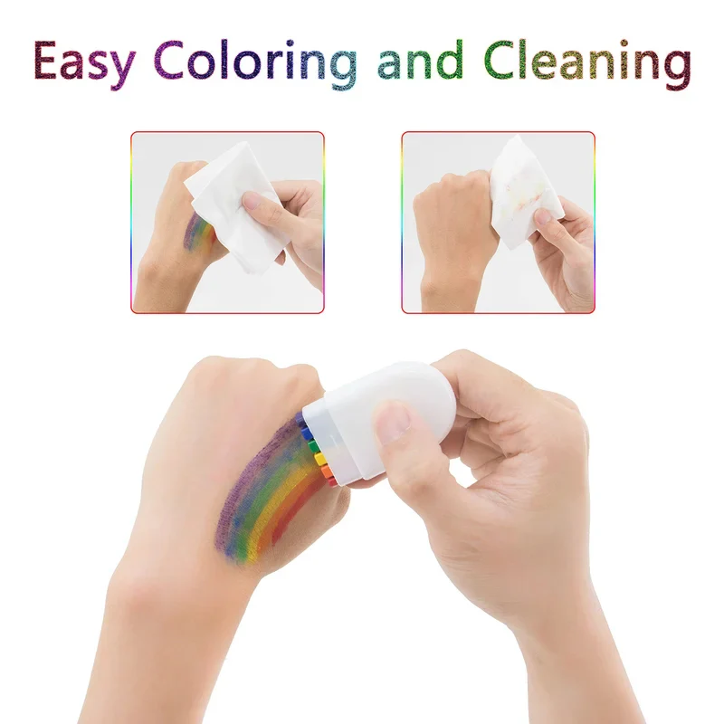 Rainbow Face Body Paint - Image 3