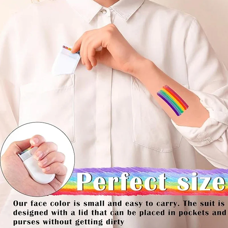 Rainbow Face Body Paint - Image 4