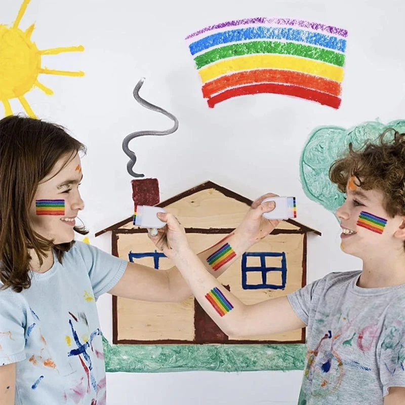 Rainbow Face Body Paint - Image 7