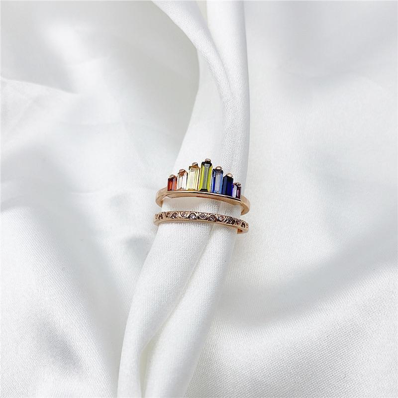 Rainbow Micro Diamond Ring - Image 3