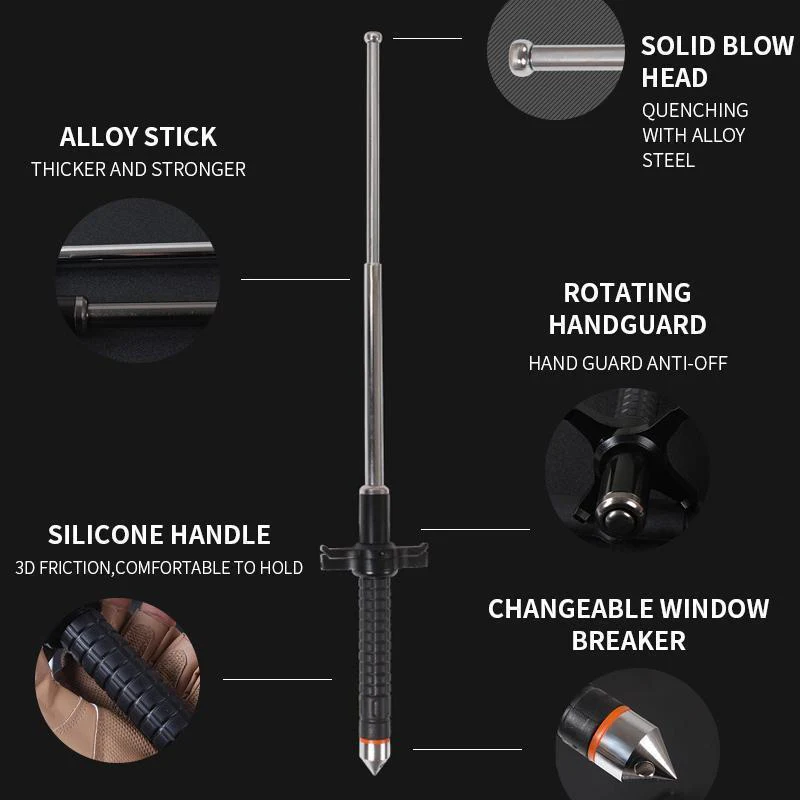 Retractable Self-Defense Telescopic Stick - Image 3