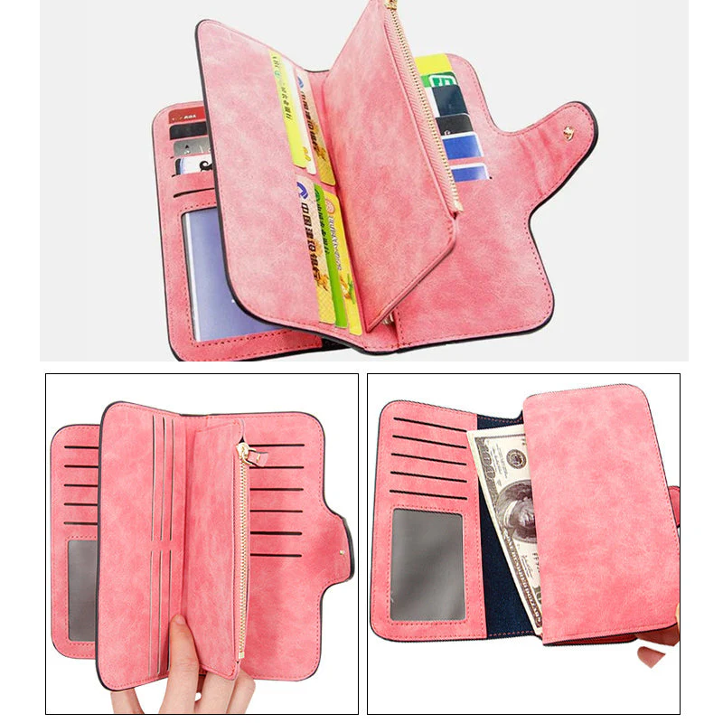 Retro Glamorous Multi-Slots Women Wallet - Image 7