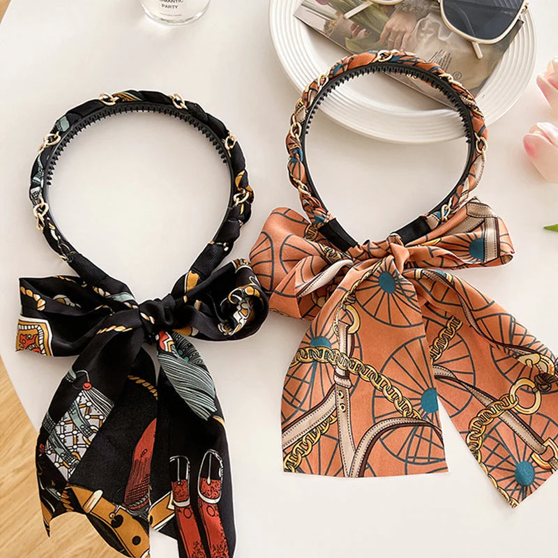 Retro Long Ribbon Headband - Image 10