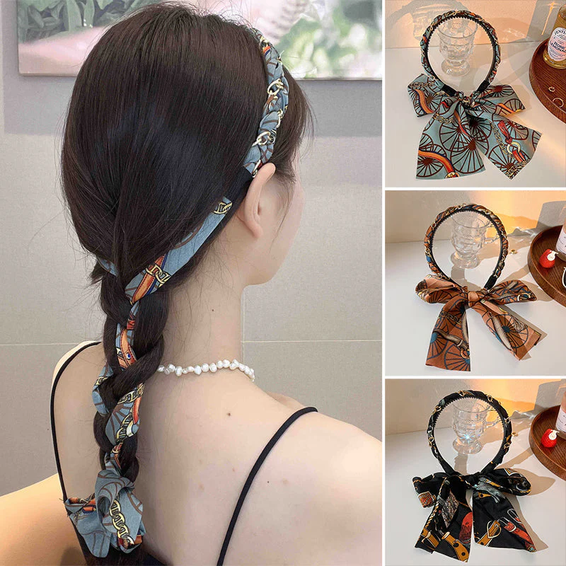 Retro Long Ribbon Headband - Image 2