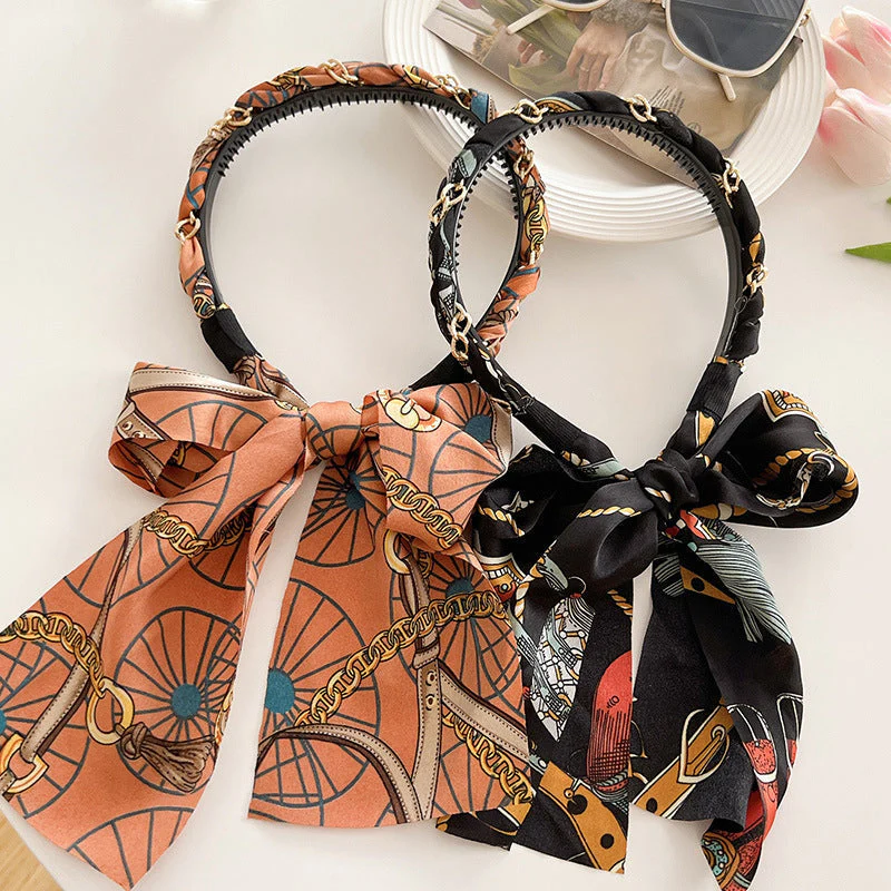 Retro Long Ribbon Headband - Image 9