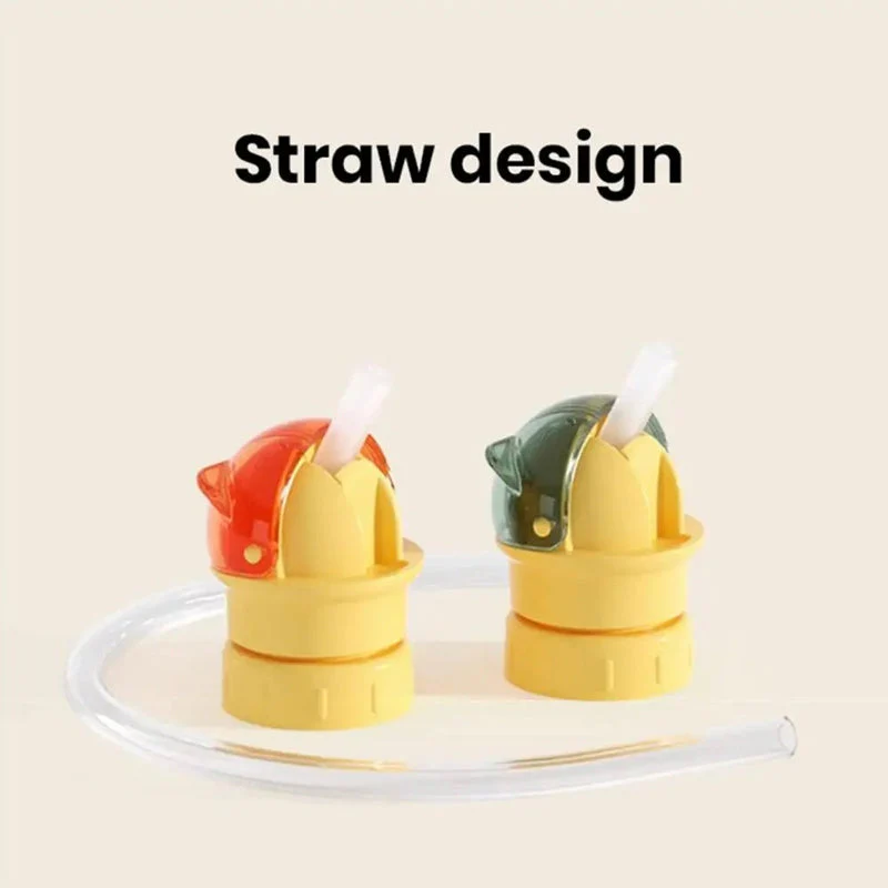 Reusable children beverage water bottle straw lid - Image 2
