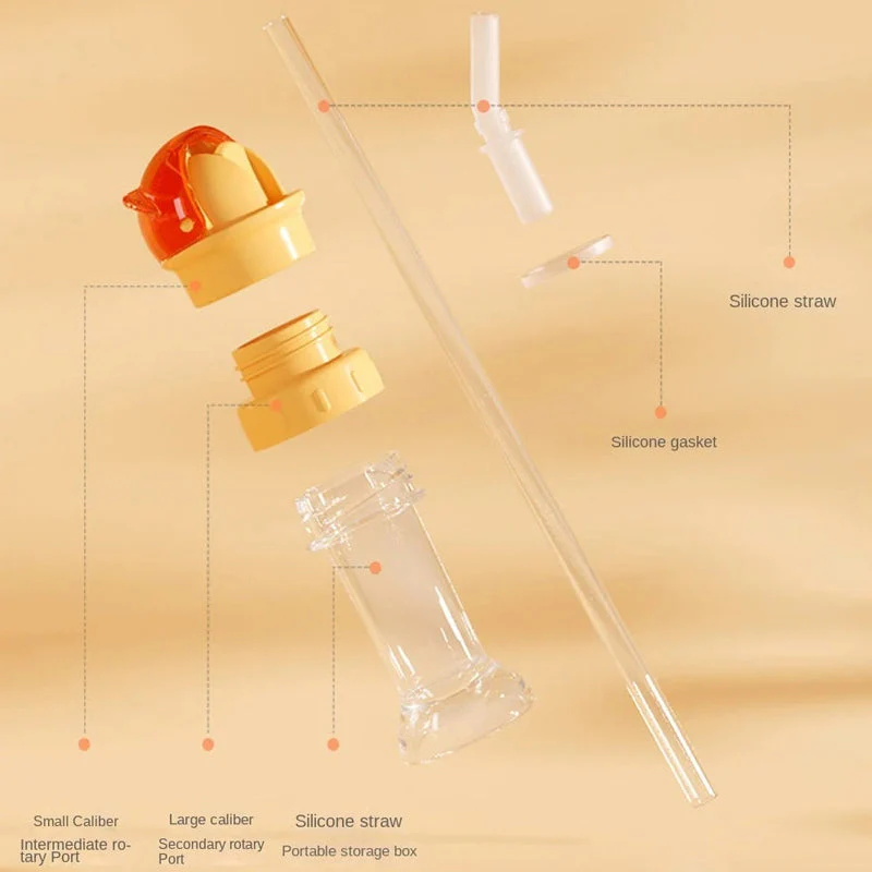 Reusable children beverage water bottle straw lid - Image 3