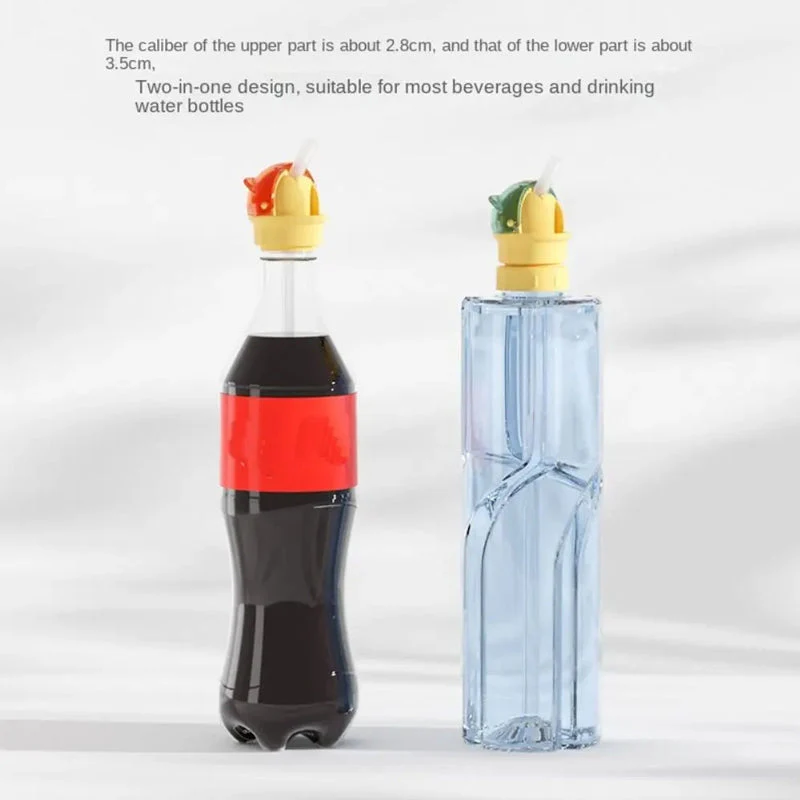Reusable children beverage water bottle straw lid - Image 4