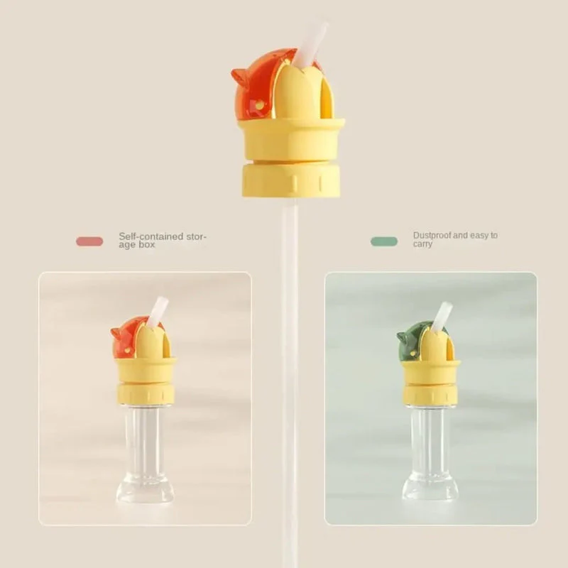 Reusable children beverage water bottle straw lid - Image 5