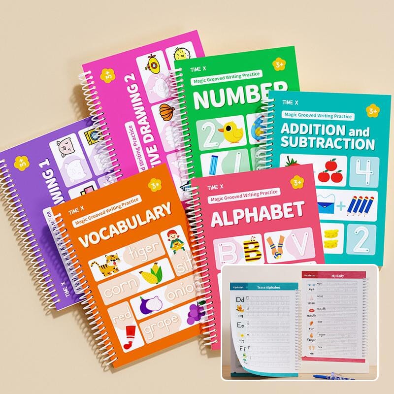Reusable Grooved Workbooks for kids - 6 Books - Image 3